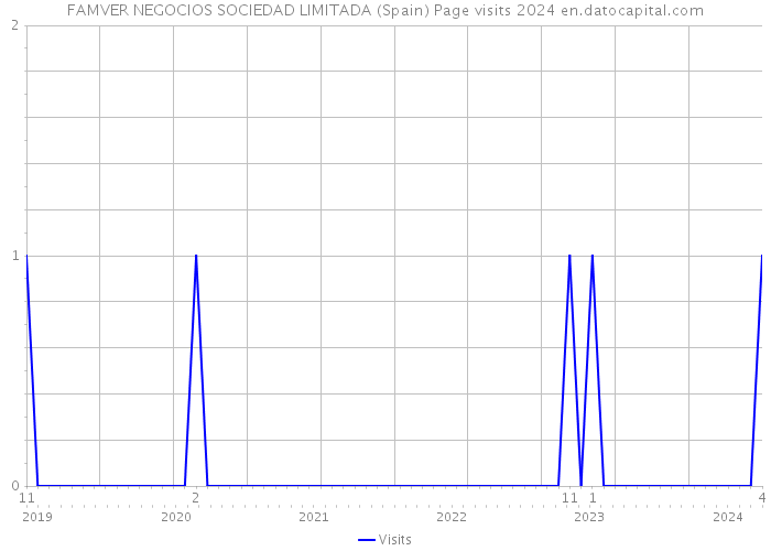 FAMVER NEGOCIOS SOCIEDAD LIMITADA (Spain) Page visits 2024 