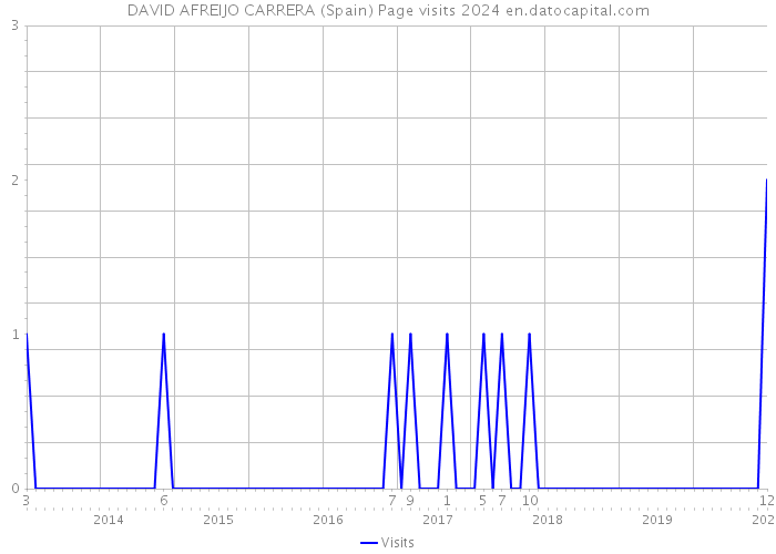 DAVID AFREIJO CARRERA (Spain) Page visits 2024 