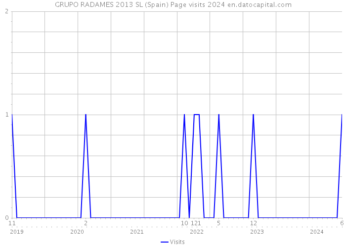 GRUPO RADAMES 2013 SL (Spain) Page visits 2024 