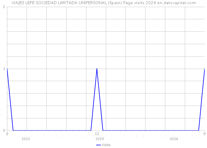 VIAJES LEPE SOCIEDAD LIMITADA UNIPERSONAL (Spain) Page visits 2024 