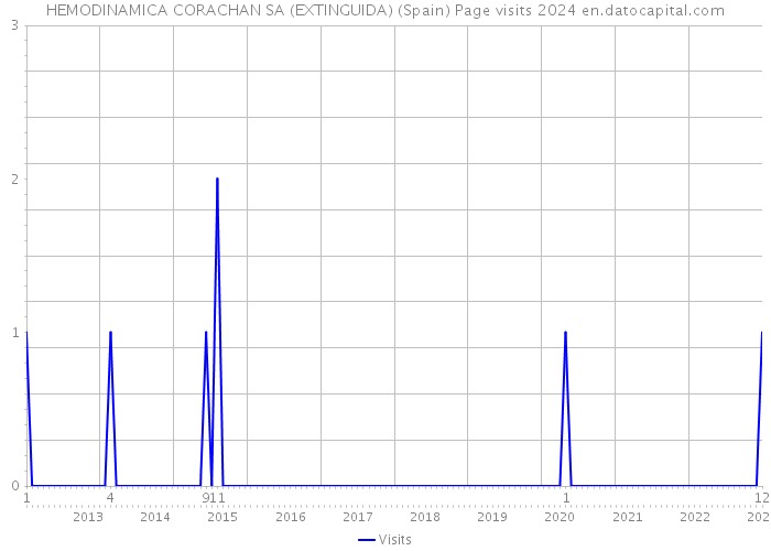 HEMODINAMICA CORACHAN SA (EXTINGUIDA) (Spain) Page visits 2024 