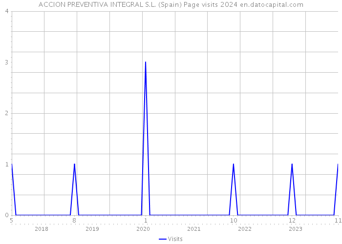 ACCION PREVENTIVA INTEGRAL S.L. (Spain) Page visits 2024 