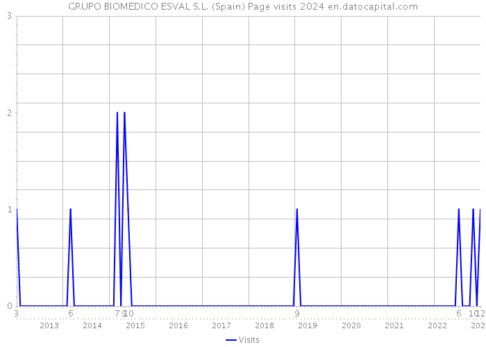 GRUPO BIOMEDICO ESVAL S.L. (Spain) Page visits 2024 