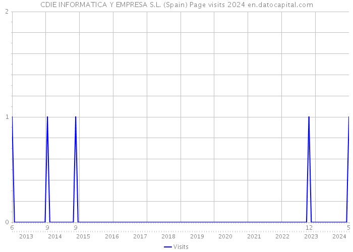 CDIE INFORMATICA Y EMPRESA S.L. (Spain) Page visits 2024 