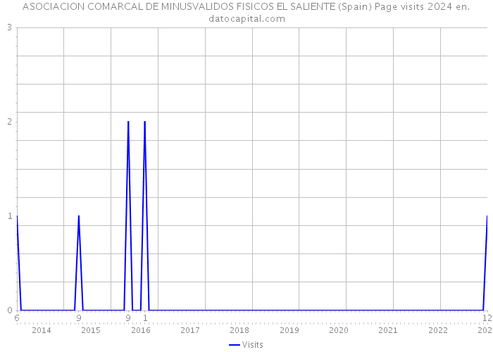 ASOCIACION COMARCAL DE MINUSVALIDOS FISICOS EL SALIENTE (Spain) Page visits 2024 