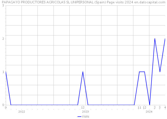PAPAGAYO PRODUCTORES AGRICOLAS SL UNIPERSONAL (Spain) Page visits 2024 
