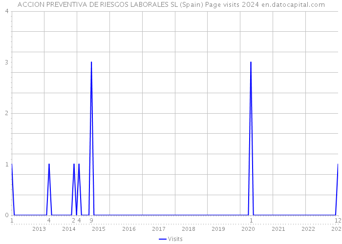 ACCION PREVENTIVA DE RIESGOS LABORALES SL (Spain) Page visits 2024 