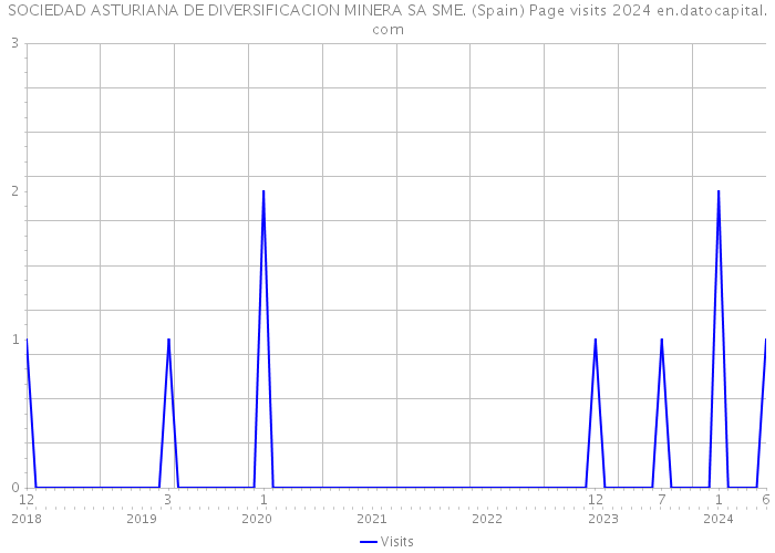 SOCIEDAD ASTURIANA DE DIVERSIFICACION MINERA SA SME. (Spain) Page visits 2024 