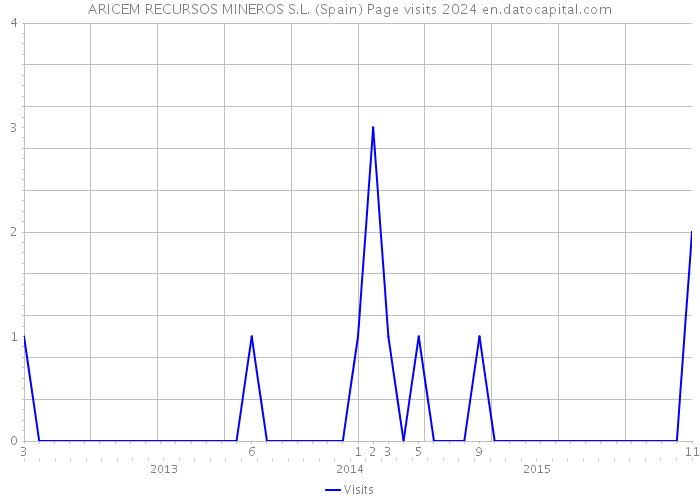 ARICEM RECURSOS MINEROS S.L. (Spain) Page visits 2024 