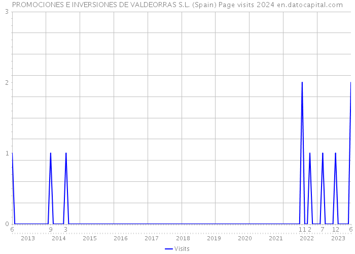 PROMOCIONES E INVERSIONES DE VALDEORRAS S.L. (Spain) Page visits 2024 
