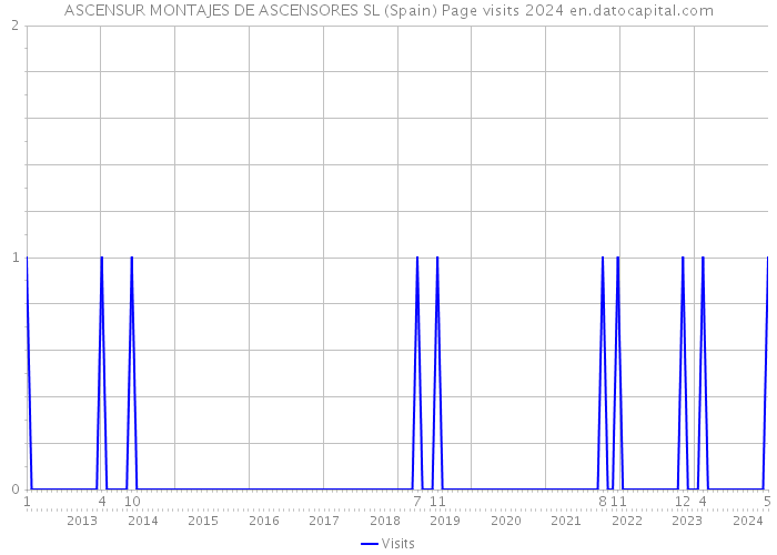 ASCENSUR MONTAJES DE ASCENSORES SL (Spain) Page visits 2024 