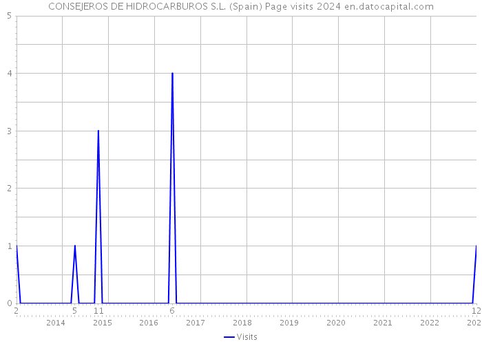CONSEJEROS DE HIDROCARBUROS S.L. (Spain) Page visits 2024 