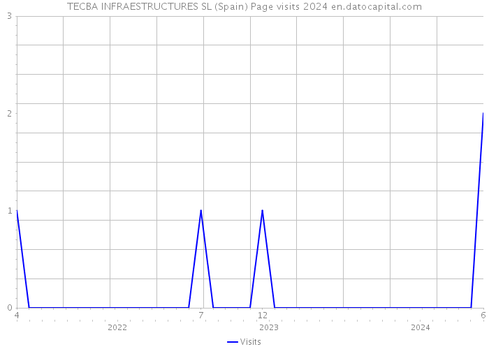 TECBA INFRAESTRUCTURES SL (Spain) Page visits 2024 