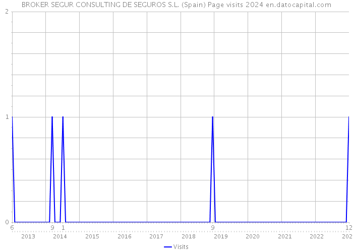 BROKER SEGUR CONSULTING DE SEGUROS S.L. (Spain) Page visits 2024 