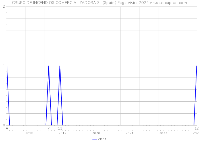 GRUPO DE INCENDIOS COMERCIALIZADORA SL (Spain) Page visits 2024 