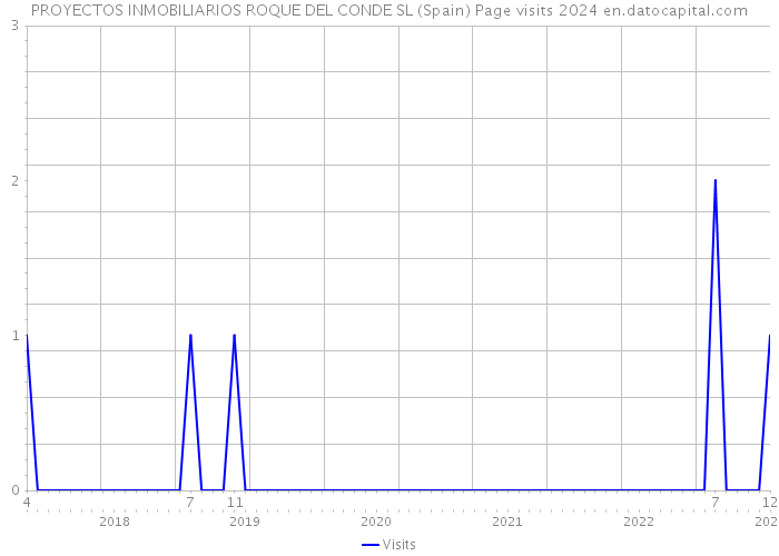 PROYECTOS INMOBILIARIOS ROQUE DEL CONDE SL (Spain) Page visits 2024 