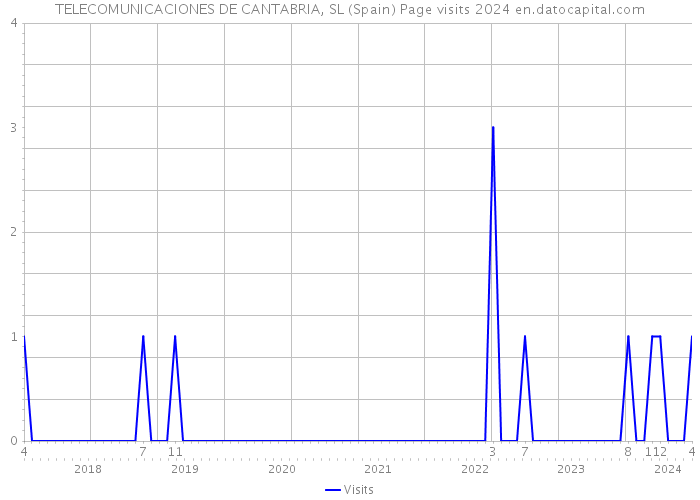 TELECOMUNICACIONES DE CANTABRIA, SL (Spain) Page visits 2024 