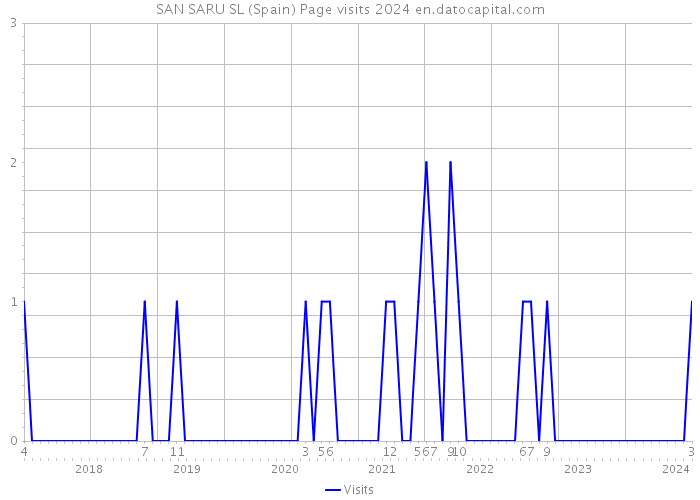 SAN SARU SL (Spain) Page visits 2024 