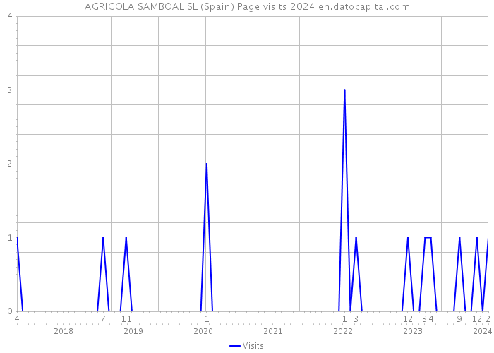 AGRICOLA SAMBOAL SL (Spain) Page visits 2024 