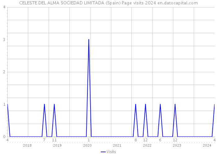 CELESTE DEL ALMA SOCIEDAD LIMITADA (Spain) Page visits 2024 