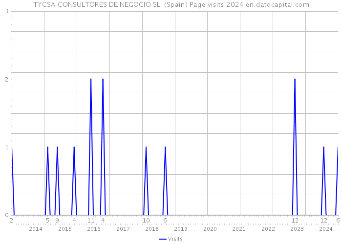 TYCSA CONSULTORES DE NEGOCIO SL. (Spain) Page visits 2024 