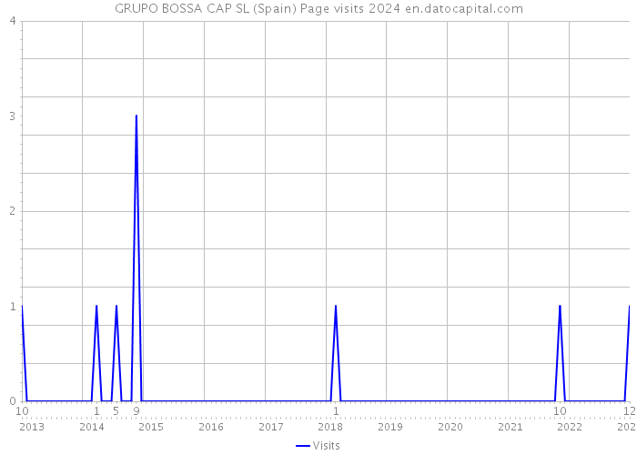 GRUPO BOSSA CAP SL (Spain) Page visits 2024 