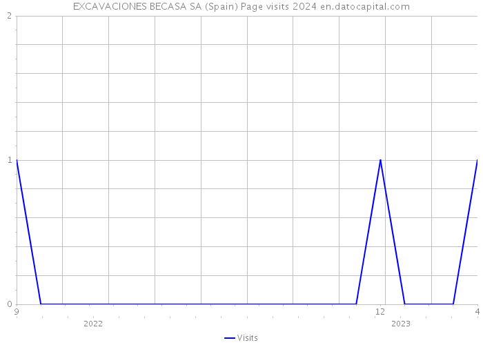 EXCAVACIONES BECASA SA (Spain) Page visits 2024 