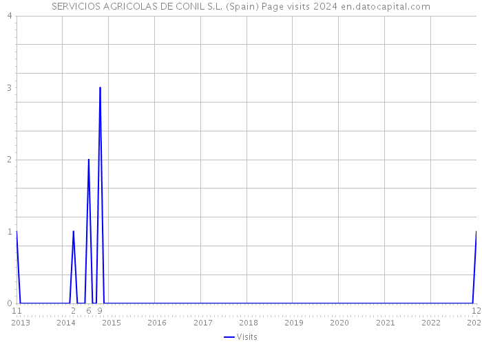 SERVICIOS AGRICOLAS DE CONIL S.L. (Spain) Page visits 2024 