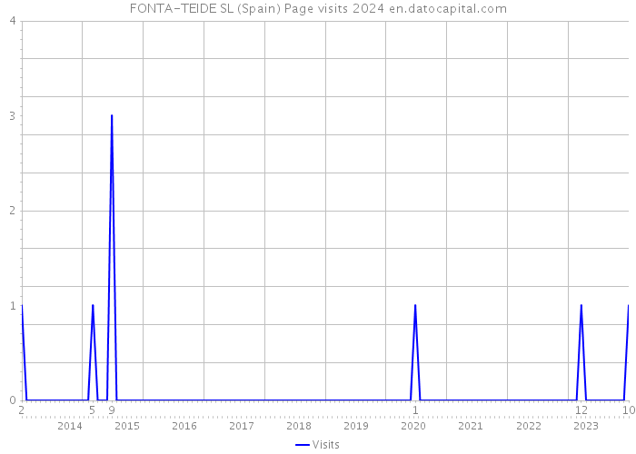 FONTA-TEIDE SL (Spain) Page visits 2024 