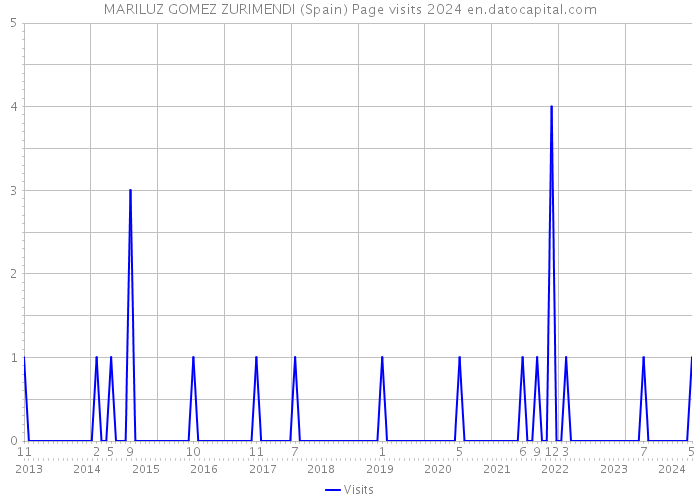 MARILUZ GOMEZ ZURIMENDI (Spain) Page visits 2024 