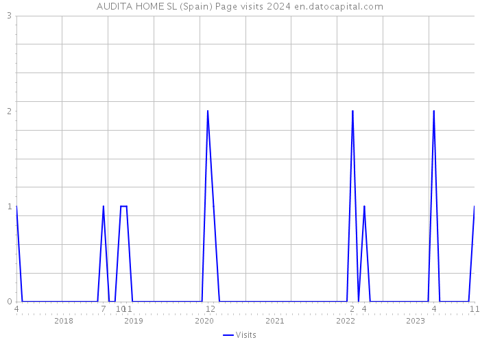 AUDITA HOME SL (Spain) Page visits 2024 