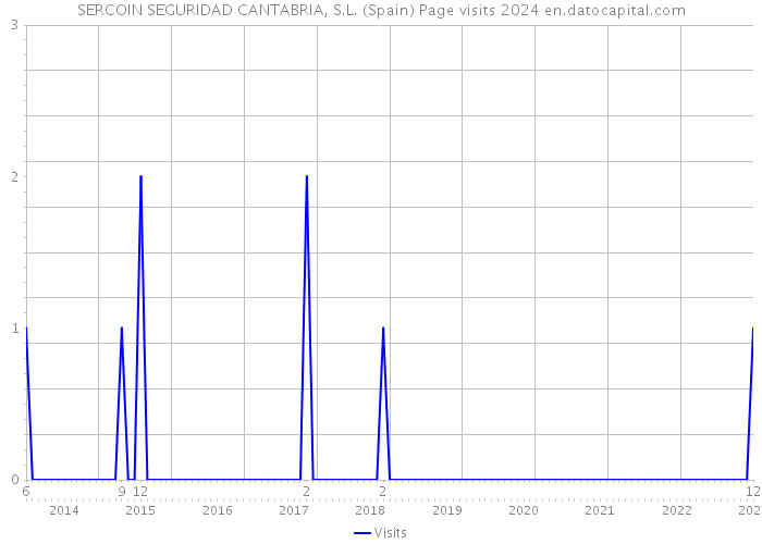 SERCOIN SEGURIDAD CANTABRIA, S.L. (Spain) Page visits 2024 
