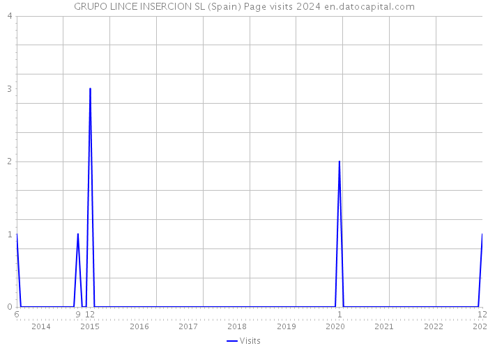 GRUPO LINCE INSERCION SL (Spain) Page visits 2024 