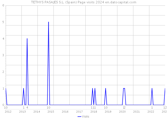 TETHYS PASAJES S.L. (Spain) Page visits 2024 