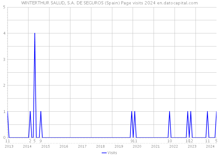 WINTERTHUR SALUD, S.A. DE SEGUROS (Spain) Page visits 2024 