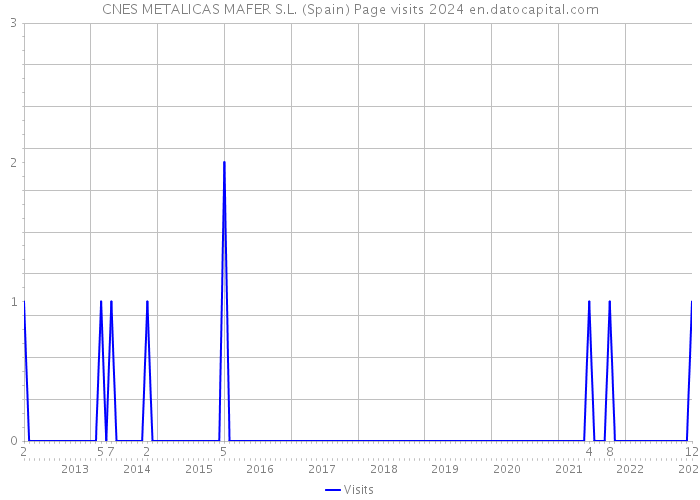 CNES METALICAS MAFER S.L. (Spain) Page visits 2024 