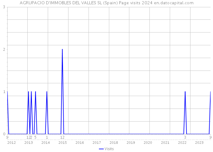 AGRUPACIO D'IMMOBLES DEL VALLES SL (Spain) Page visits 2024 