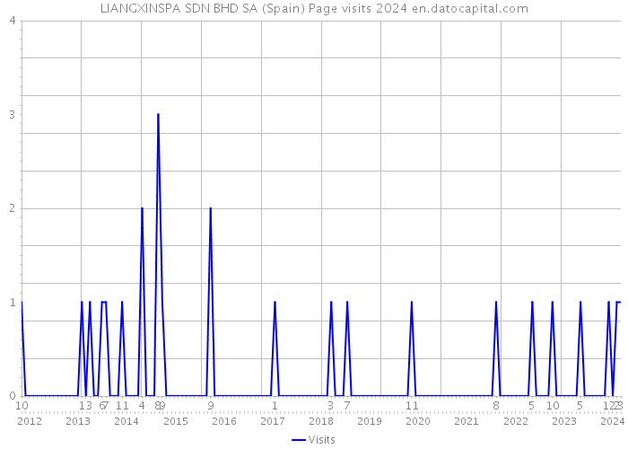 LIANGXINSPA SDN BHD SA (Spain) Page visits 2024 