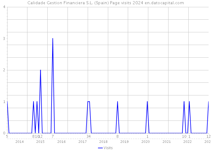 Calidade Gestion Financiera S.L. (Spain) Page visits 2024 