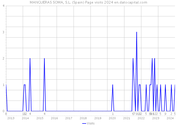 MANGUERAS SOMA, S.L. (Spain) Page visits 2024 