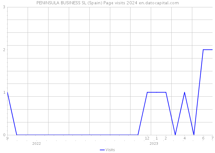 PENINSULA BUSINESS SL (Spain) Page visits 2024 