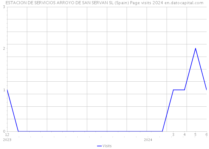 ESTACION DE SERVICIOS ARROYO DE SAN SERVAN SL (Spain) Page visits 2024 