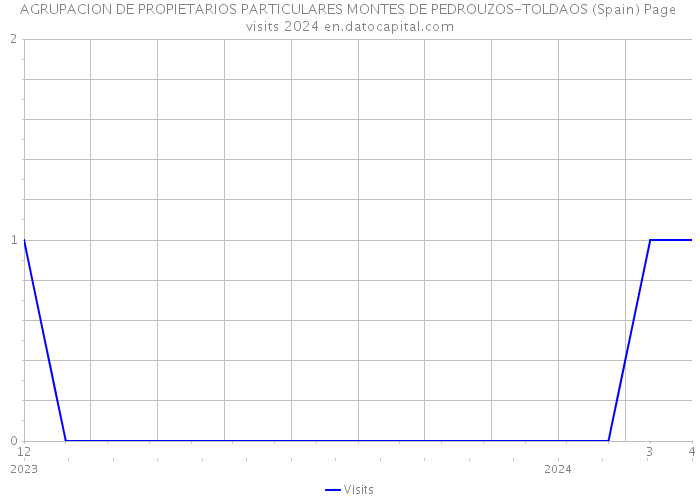 AGRUPACION DE PROPIETARIOS PARTICULARES MONTES DE PEDROUZOS-TOLDAOS (Spain) Page visits 2024 