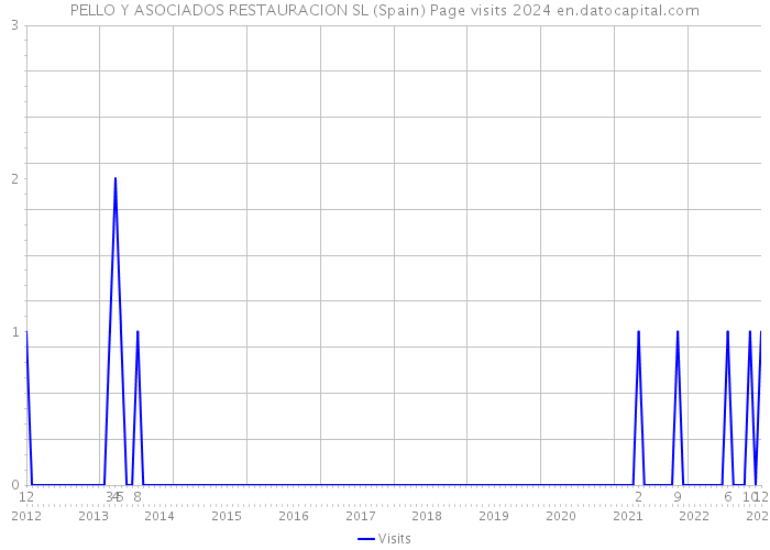 PELLO Y ASOCIADOS RESTAURACION SL (Spain) Page visits 2024 