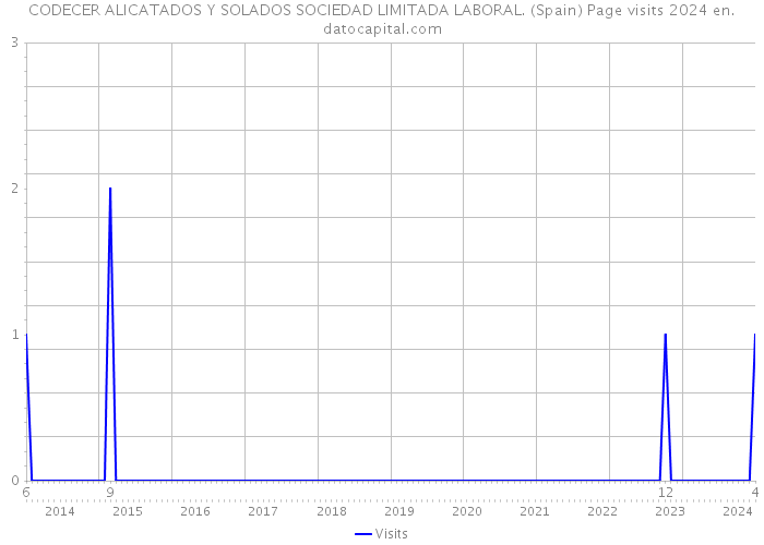 CODECER ALICATADOS Y SOLADOS SOCIEDAD LIMITADA LABORAL. (Spain) Page visits 2024 