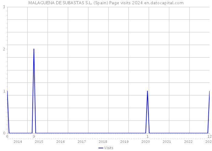 MALAGUENA DE SUBASTAS S.L. (Spain) Page visits 2024 