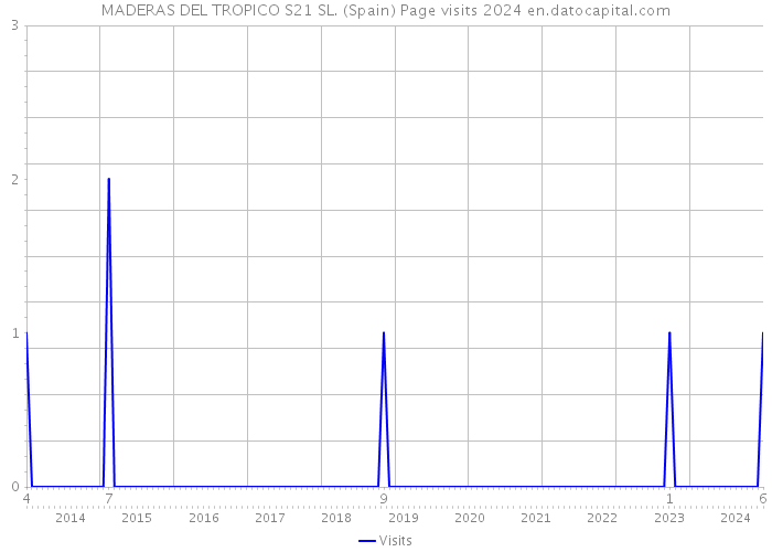 MADERAS DEL TROPICO S21 SL. (Spain) Page visits 2024 