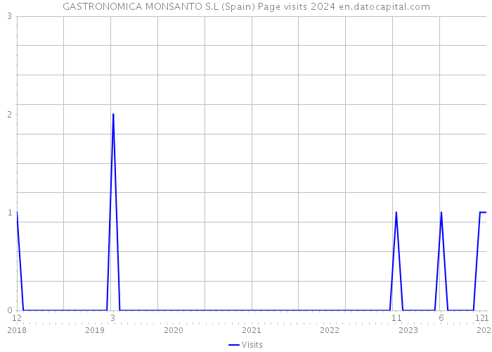 GASTRONOMICA MONSANTO S.L (Spain) Page visits 2024 