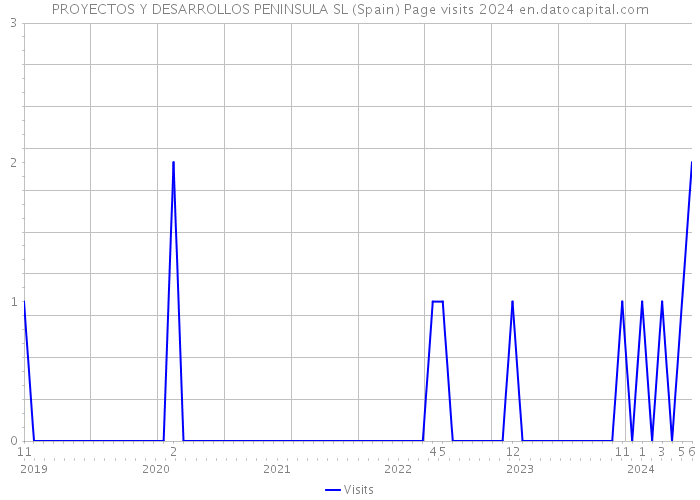 PROYECTOS Y DESARROLLOS PENINSULA SL (Spain) Page visits 2024 