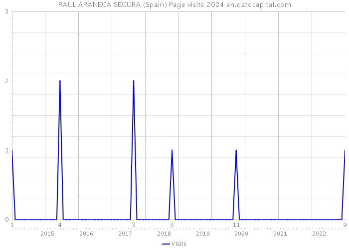 RAUL ARANEGA SEGURA (Spain) Page visits 2024 